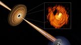 Ursprung eines kosmischen Jets