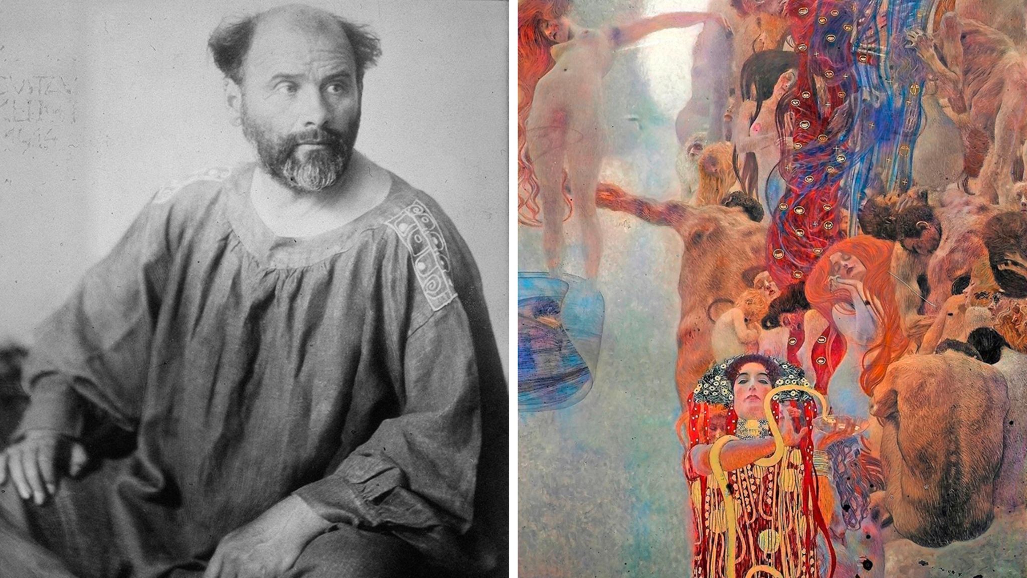 Portrait Gustav Klimt. Photographie. 1914. Historisches Museum der Stadt Wien, Österreich