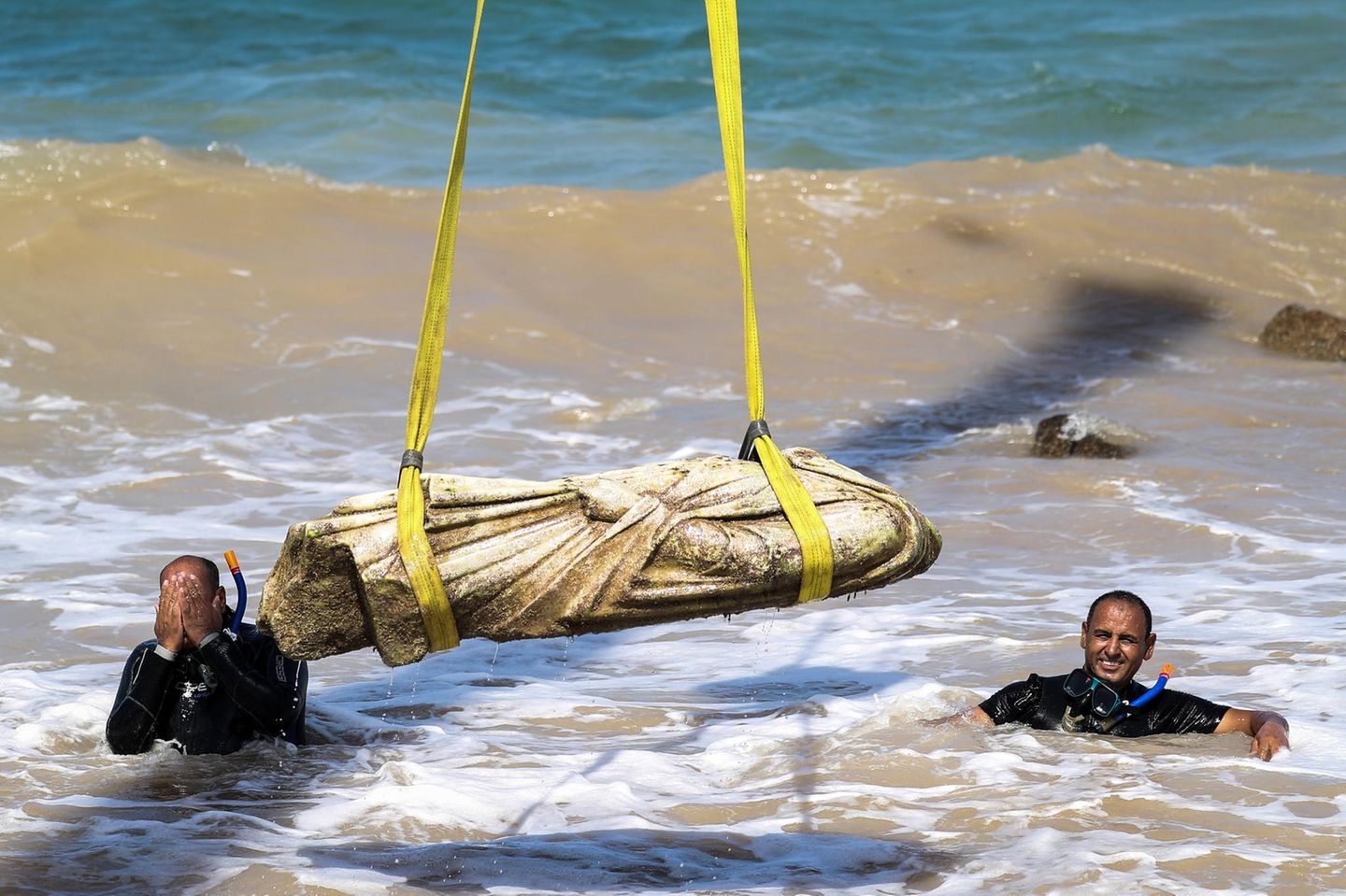 Funde im Mittelmeer Sphinx-Statue in Ägypten wird geborgen