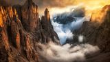 Dolomiten im Sonnenlicht