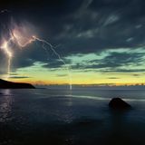 Blitz am Himmel über Swetlogorsk