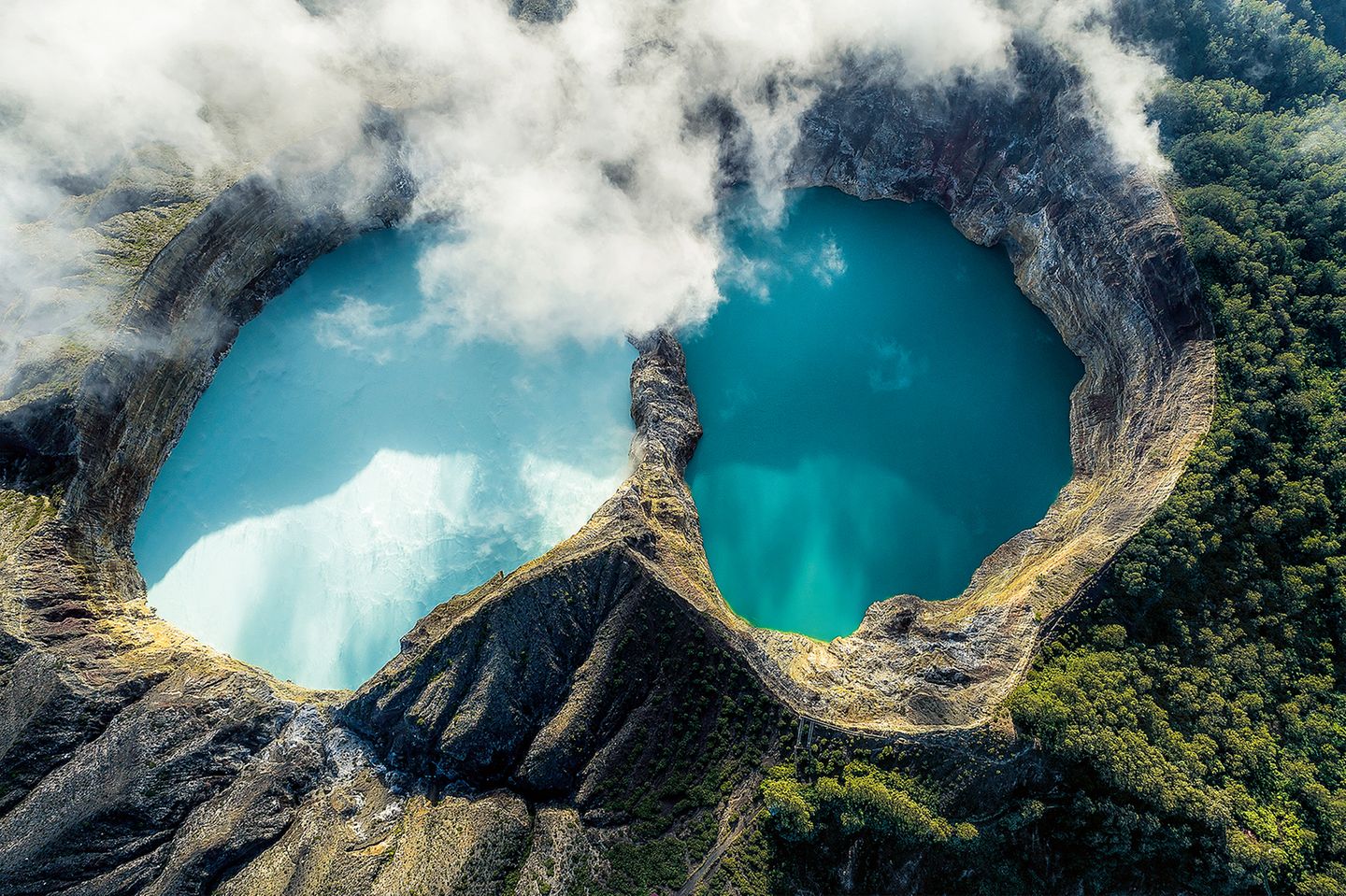 Indonesischer Vulkan Kelimutu