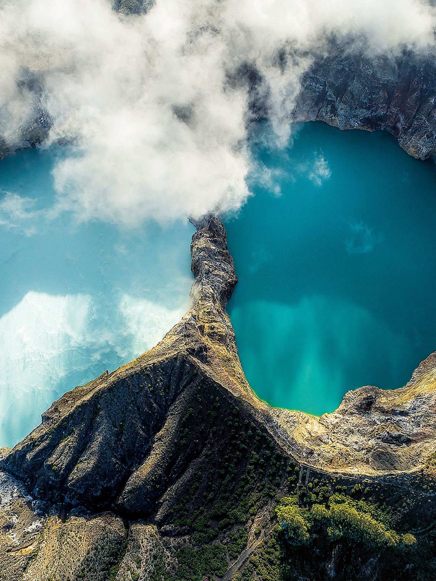 Indonesischer Vulkan Kelimutu