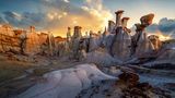 "Hoodoos" in der Wüste New Mexicos
