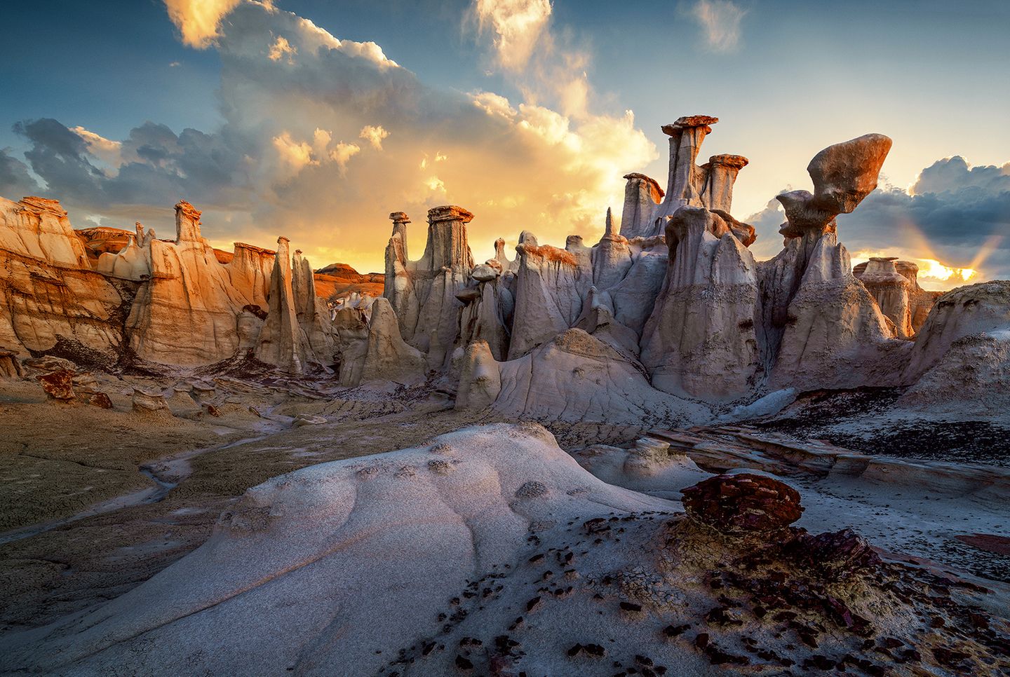 "Hoodoos" in der Wüste New Mexicos
