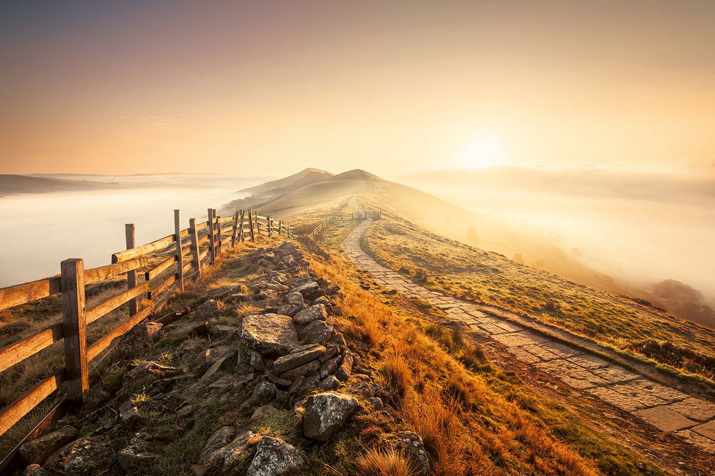 Mam Tor in Derbyshire, England