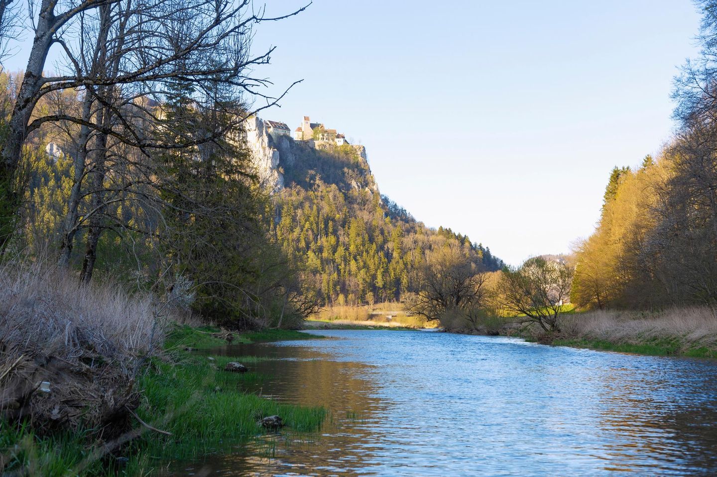 Schloss Werenwag im Naturpark Obere Donau und Donaublick in der Schwäbischen Alb, Baden-Württemberg, Deutschland