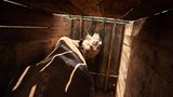 Ein Nashorn in einer Box