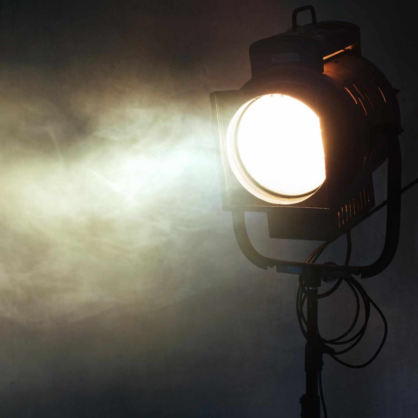 theater spot light with smoke