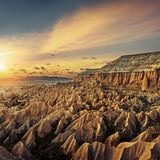 Kappadokien im Abendblicht
