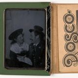 Ferrotypie auf dem zwei Personen abgebildet sind