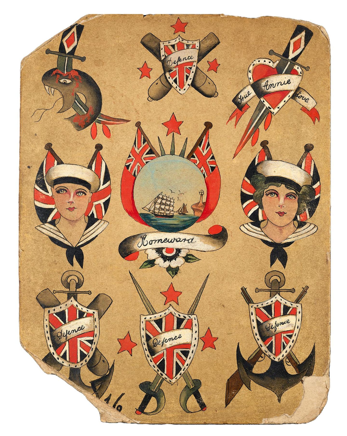 Tattoo-Motive mit der britischen Flagge