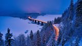 Sylvensteinspeicher in den bayerischen Alpen