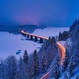 Sylvensteinspeicher in den bayerischen Alpen