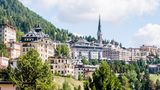 Blick auf St. Moritz in den Alpen