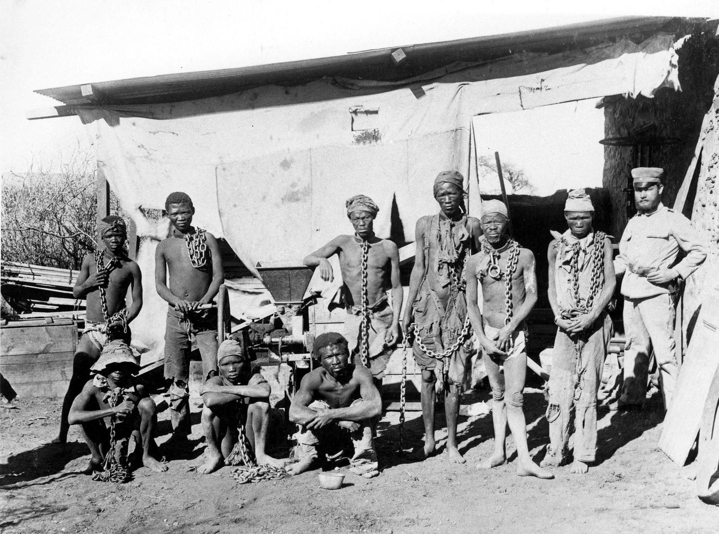 Herrschaft der Gewalt Gefangene aus den Bevölkerungsgruppen der Herero und der Nama in Deutsch-Südwestafrika