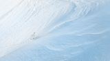 Ganz langsam, in kleinen Trippelschritten, erklimmt dieses Schneehuhn an einem frostigen Wintertag einen verschneiten Hang in den Schweizer Alpen. Dank der mehrmals jährlichen Mauser und des an die Umgebung angepassten Gefieders ist das Alpenschneehuhn (Lagopus muta) ein echter Meister der Anpassung und verschmilzt geradezu mit dem Hintergrund. Und so kommt es, dass die Fußspuren dieses Vogels und seiner Artgenossen, die Levi Fitze hier in schwachem Licht aufgenommen hat, deutlicher zu sehen sind als der Vogel selbst. 