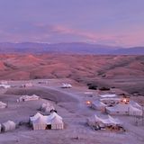 Scarabeo Camp am Abend, Marokko