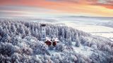 Der verschneite Pöhlberg im Winter