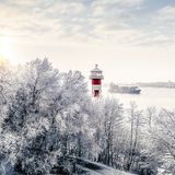 Leuchtturm am Strand von Wittenbergen, Hamburg