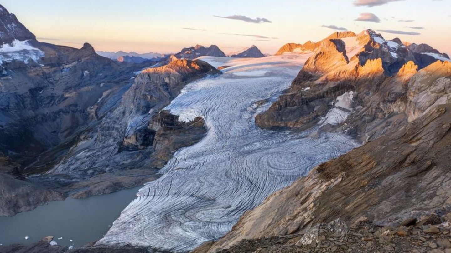 Der Gletscher Claridenfirn im Schweizer Kanton Glarus war im September 2025 komplett schneefrei. Foto: Matthias Huss/Glamos Glet