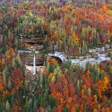 Wasserfall im Mischwald