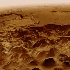 Animation: Krater, Flusstäler und Tafelberge: Ein Flug über die Marsoberfläche