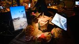 Eine inszenierte Campingszene in der Nova-Ausstellung