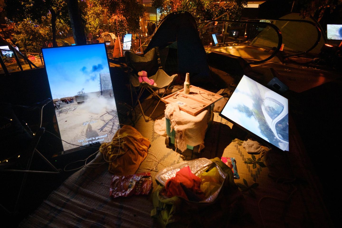 Eine inszenierte Campingszene in der Nova-Ausstellung