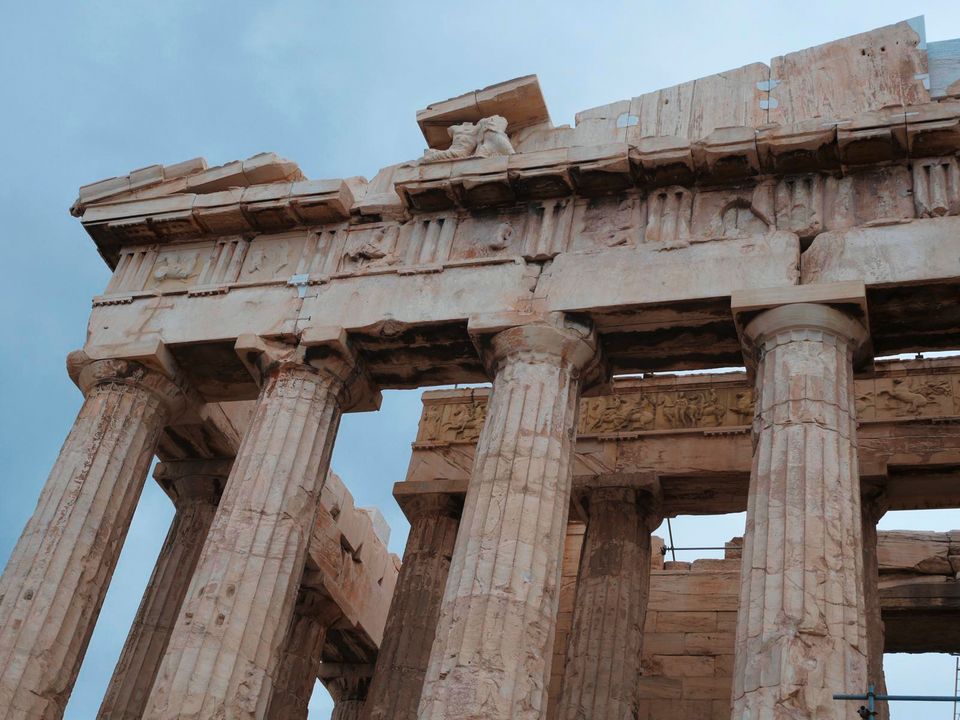 Der Westgiebel des Parthenon: Seine Figuren zeigten einst den Wettstreit um die Stadt zwischen Athene und Poseidon