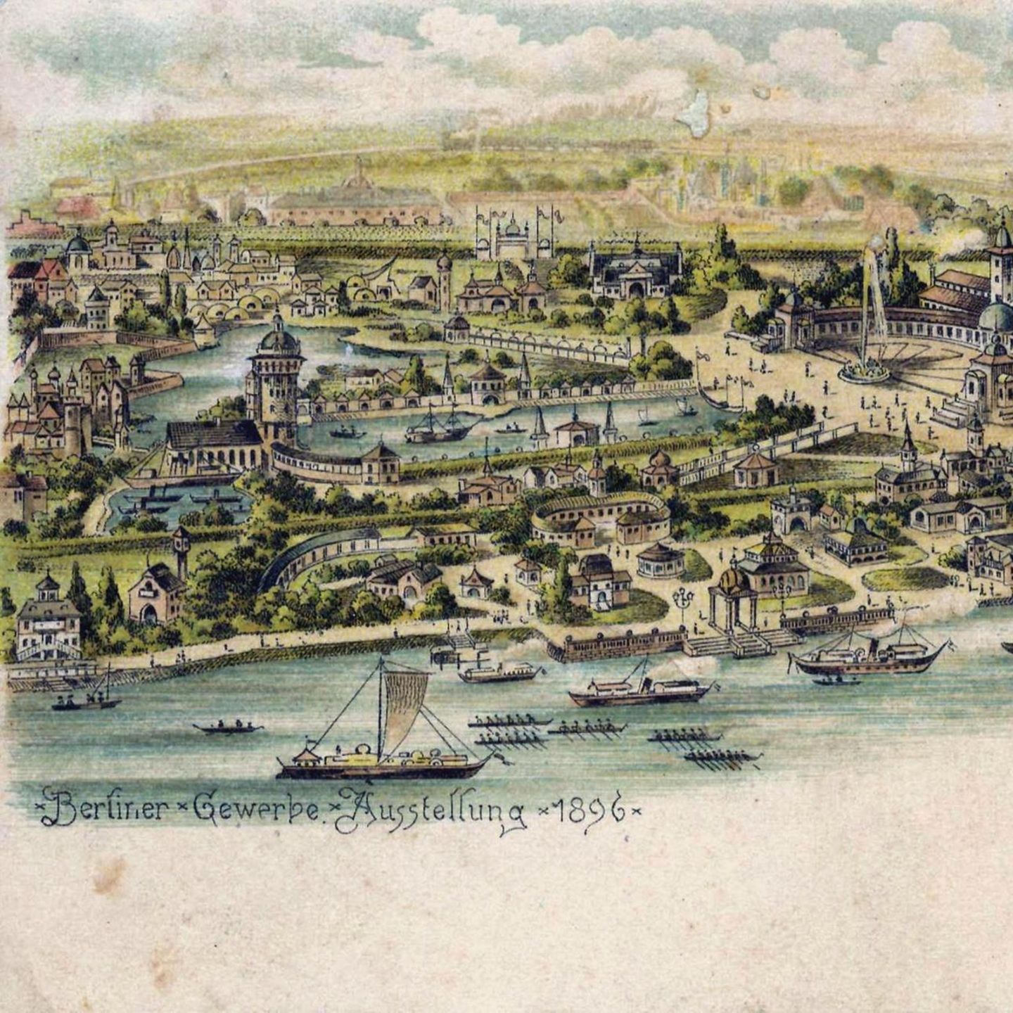 Illustration Berlin Treptower Park "Berliner Gewerbeschau"