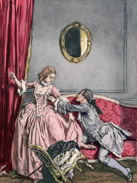Casanova mit Dame auf einem Sofa