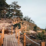 Panoramablick von Schwedens höchster Sanddüne Lynga Sanddyn