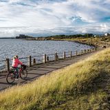 Der Sänger Max Raabe muss in Schweden gewesen sein, als er die Zeilen „Nichts ist so schön wie Fahrradfahren“ geschrieben hat. Denn wer hier Fahrrad fährt, genießt nicht nur grandiose Aussichten, sondern auch beste Bedingungen: Der Kattegattleden, Schwedens erster nationaler Radweg, führt von Helsingborg nach Göteborg – 390 Kilometer entlang der Küste. Der Weg besteht aus acht Etappen, fünf davon liegen in Halland. 