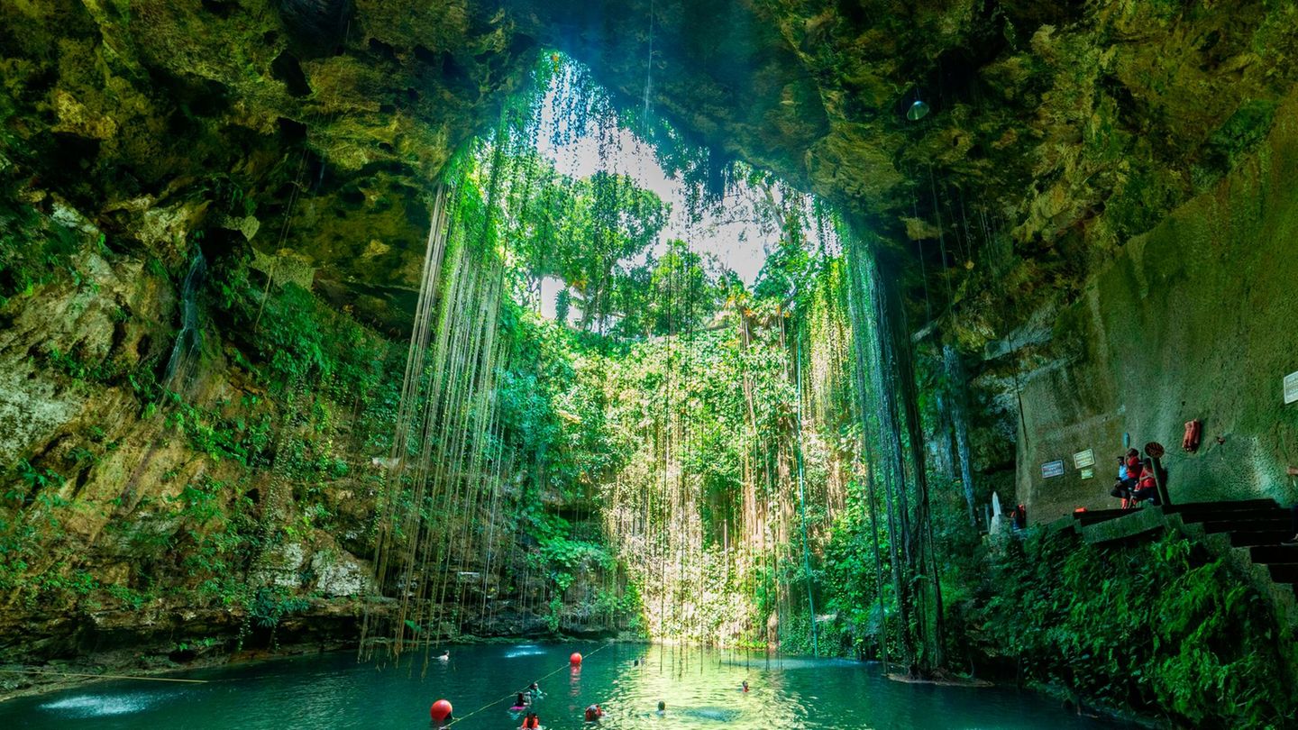 Cenote Suytun: Tropfsteinhöhle mit Schwimmbecken - [GEO]