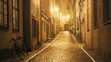Ghostwalk in Gamla Stan Nachtstimmung in einer Gasse in Gamla Stan