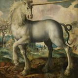 Das einzige Einzelporträt eines Einhorns, gemalt Maerten de Vos 1572