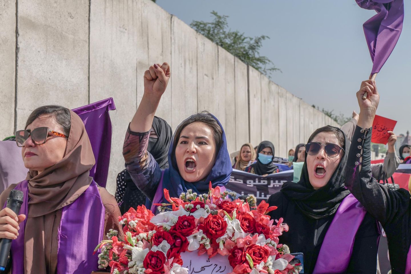 Frauen protestieren in Kabul