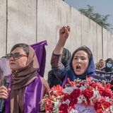 Frauen protestieren in Kabul