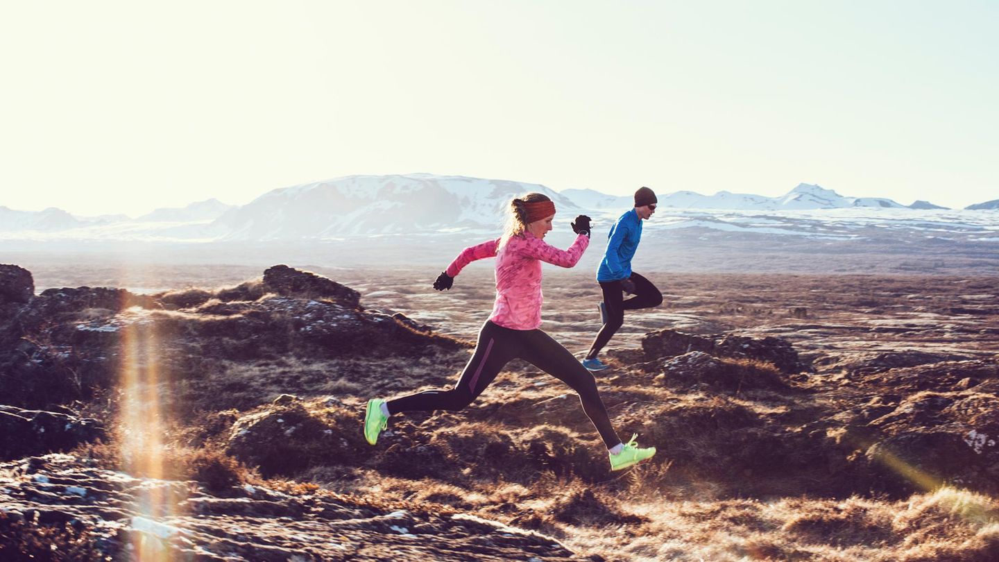 Paar beim Joggen Paar beim Joggen