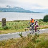 Radfahrer auf dem Carlingford Omeath Greenway