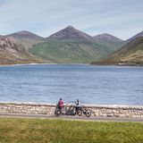 Radler am Silent Valley reservoir, The Mournes Co Down
