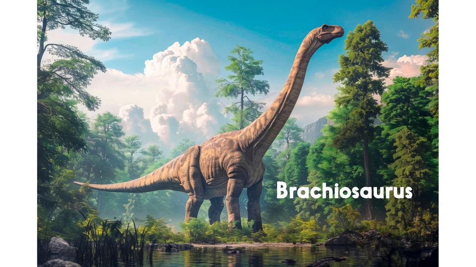 Berühmtes Beispiel: Brachiosaurus ist einer der bekanntesten Langhalssaurier. Er wurde vermutlich bis zu 27 Meter lang und geschätzt 23 bis 44 Tonnen schwer.