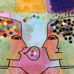 Illustration von zwei Personen im Gespräch