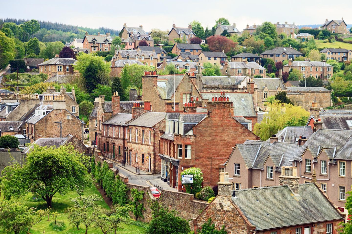 Melrose, Kleinstadt in Schottland