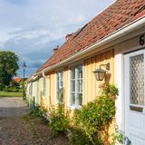 Altstadtgasse von Falkenberg in Schweden