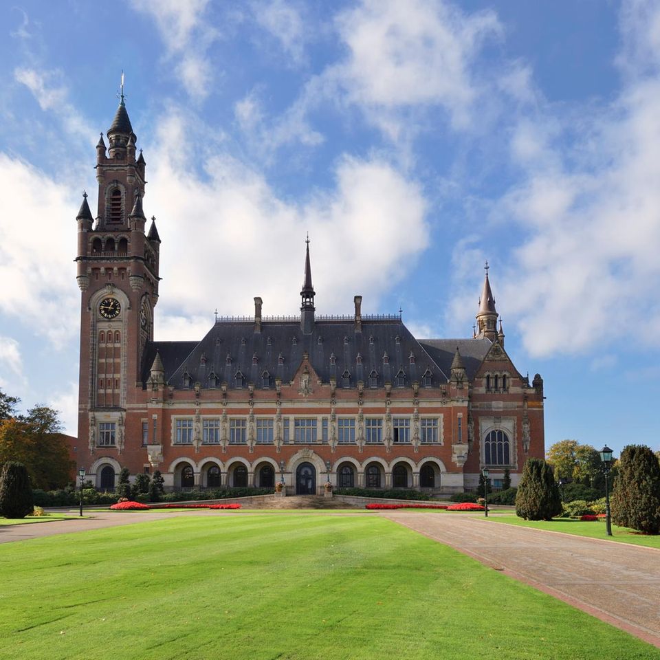 Friedenspalast der Sitz des Internationalen Gerichtshofs in Den Haag, Niederlande