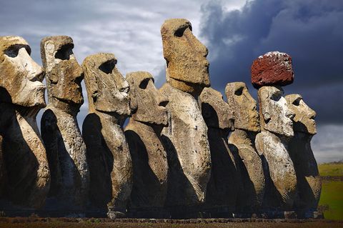 Die berühmten "Moai" auf Rapa Nui verkörpern die Ahnen ihrer Schöpfer