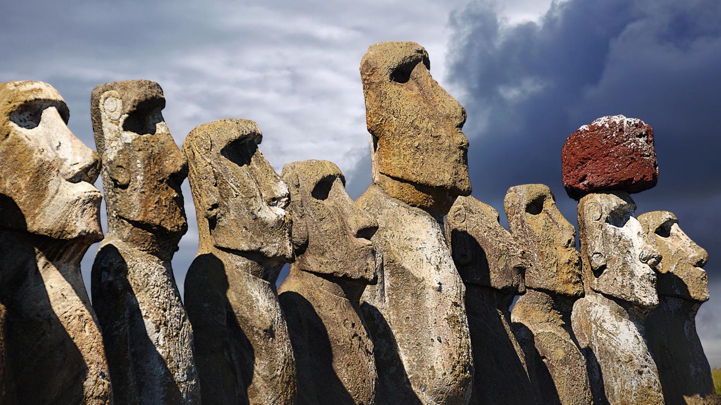 Die berühmten "Moai" auf Rapa Nui verkörpern die Ahnen ihrer Schöpfer