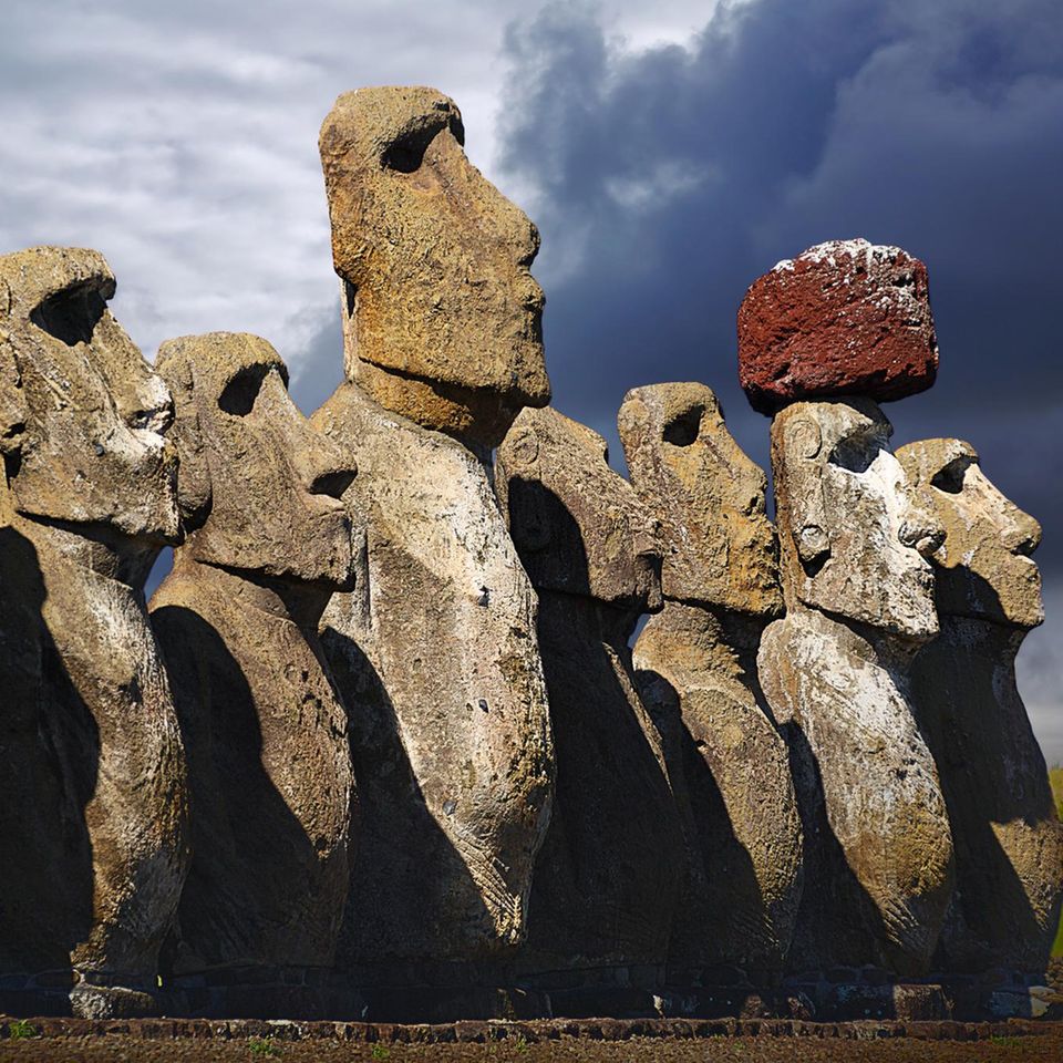 Die berühmten "Moai" auf Rapa Nui verkörpern die Ahnen ihrer Schöpfer